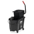 Rubbermaid Commercial Exec Series Mop Bucket Combo, 35Qt, Black RCP1863896